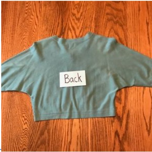 "HWR" Anthropologie, green shrug style sweater, never worn, L - Picture 5 of 6